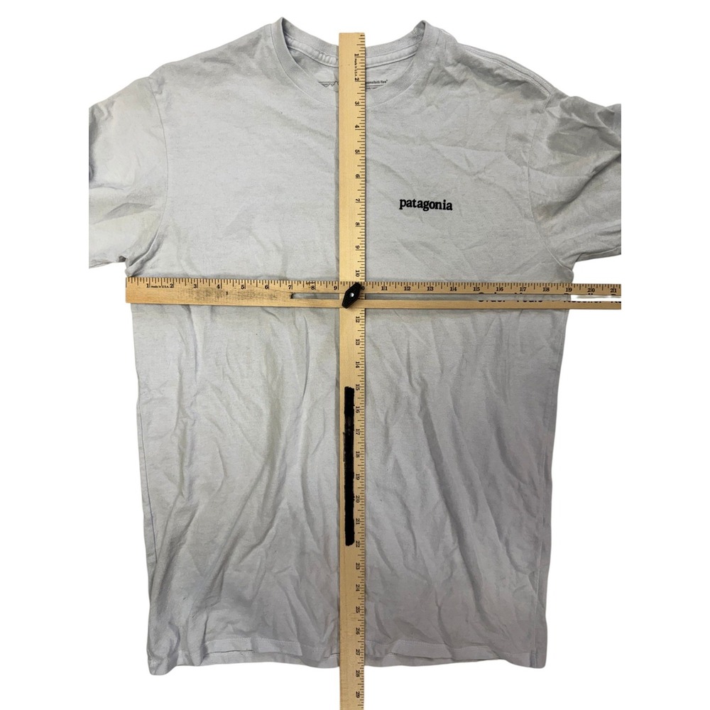 Patagonia Responsibili-Tee Mens Small Long Sleeve T-Shirt Mountain Logo - Picture 3 of 4
